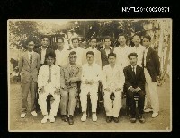 主要名稱：日治作家在台南縣佳里鎮吳新榮宅大合影圖檔，第1張，共1張