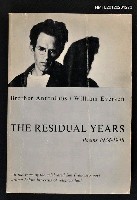 主要名稱：THE RESIDUAL YEARS Poems 1934-1948圖檔，第1張，共1張