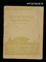 主要名稱：HINTS ON WRITING ONE-ACT PLAYS圖檔，第1張，共1張