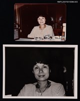 主要名稱：敻紅獨照（室內餐桌前，半身照）（翻拍照）圖檔，第1張，共1張