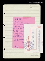 主要名稱：國立臺南師範學院圖書館對林海音捐書之感謝函圖檔，第1張，共1張