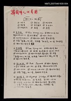 主要名稱：韓國詩人代表團人員略歷（影本）/其他- 活動名稱：「中日韓現代詩人會議」創世紀詩社存卷圖檔，第1張，共1張
