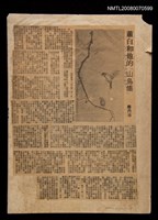 主要標題：蕭白和他的《山鳥集》/報紙名稱：中國時報圖檔，第1張，共1張
