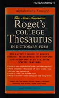主要名稱：Roget's COLLEGE Thesaurus IN DICTIONARY FORM圖檔，第1張，共1張