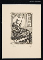 主要名稱：藏書票—唐吉訶德（月下騎士）圖檔，第2張，共3張