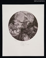 主要名稱：藏書票—唐吉訶德（滑落馬背）圖檔，第2張，共3張