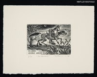 主要名稱：藏書票—唐吉訶德（月下馳騁）圖檔，第2張，共3張