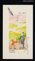 主要名稱：藏書票—唐吉訶德（與僕人在旅途中）圖檔，第1張，共3張