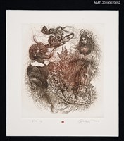 主要名稱：藏書票—唐吉訶德（髮絲飛舞）圖檔，第2張，共3張