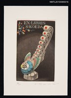 主要名稱：藏書票—Mountain Bird（山鳥）圖檔，第2張，共3張