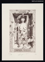 主要名稱：藏書票—Organic & Inorganic（女體和泡泡/有機和無機）圖檔，第2張，共3張