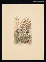 主要名稱：藏書票—Two Birds（兩隻鳥）圖檔，第2張，共3張