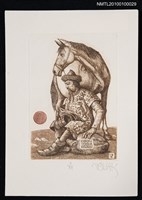 主要名稱：藏書票— Tamerlane Watching the Setting Sun圖檔，第2張，共2張