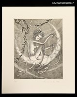 主要名稱：藏書票—猿こう捉（そく）月（Fly Me to the Moon）圖檔，第1張，共3張