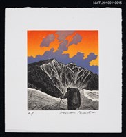 主要名稱：藏書票—鹿島槍ヶ岳（Mt. Kashimayari）圖檔，第2張，共3張