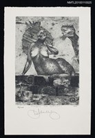 主要名稱：藏書票—オィディプス と スフィンクス（Oedipus ＆ Sphincs）圖檔，第1張，共3張