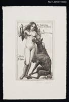 主要名稱：藏書票—一角獣と乙女 Ⅰ 視覚（Die Madchen mit dem Einhorn ⅠGesichtssinn）圖檔，第2張，共3張