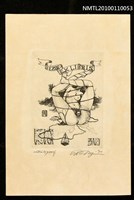 主要名稱：藏書票—般若面（Nude with Female Demon Mask）圖檔，第1張，共3張