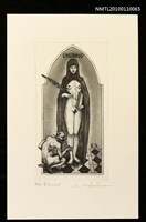 主要名稱：藏書票—黒衣の少女（The Girl in Black）圖檔，第1張，共3張