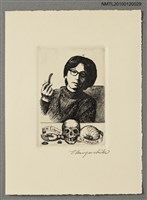 主要名稱：藏書票—渋澤龍彥（1928-1987）圖檔，第2張，共4張