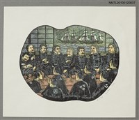 主要名稱：藏書票—日米初の商議（嘉永7年2月10日〔1854/3/8］）圖檔，第2張，共4張