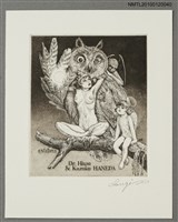 主要名稱：藏書票—梟と女圖檔，第1張，共4張