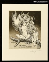 主要名稱：藏書票—梟と女圖檔，第2張，共4張