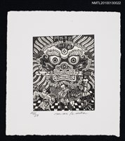 主要名稱：藏書票—獅子銜劍（Lion & Sword）圖檔，第1張，共3張