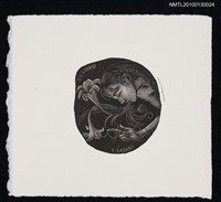 主要名稱：藏書票—華の記憶（蘭の指先）（Finger of Orchid）圖檔，第1張，共3張