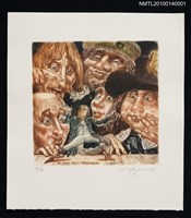 主要名稱：藏書票—大人国（ガリヴァーの剣劇が人気を博する）圖檔，第2張，共4張