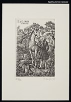 主要名稱：藏書票—馬の国（フウイヌムとの出会い）圖檔，第1張，共4張