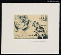 主要名稱：藏書票—大人国（雄牛の3倍もある猫の獰猛な面構え）圖檔，第1張，共4張