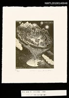 主要名稱：藏書票—ラピュタ（飛ぶ島の磁力線）圖檔，第3張，共4張