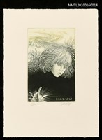 主要名稱：藏書票—一個女孩的頭圖檔，第1張，共1張