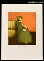 主要名稱：藏書票—女子坐在沙發圖檔，第1張，共1張