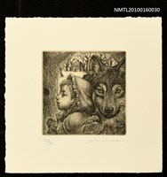主要名稱：藏書票—小紅帽與狼圖檔，第1張，共1張
