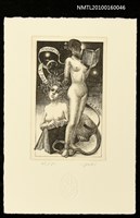 主要名稱：藏書票—女人與女半獸人圖檔，第1張，共1張