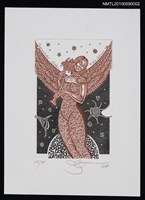 主要名稱：藏書票—天使のY「ラトビア」（Y之天使「拉脫維亞」）圖檔，第1張，共1張