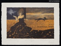 主要名稱：藏書票—タバコを吸う女（吸煙的女人）圖檔，第1張，共1張