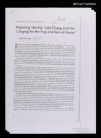 主要名稱：Migrating Identity: Julie Chang and Her 'Longing for the Fog and Rain of Home'（拆頁影本）/其他-圖書名稱：Writing Home: Chinese Australian Perspectives圖檔，第1張，共1張