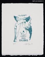 主要名稱：藏書票─Fallen angel（墮落天使）圖檔，第1張，共1張