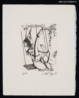 主要名稱：藏書票─Swing play（擺動）圖檔，第1張，共1張