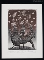 主要名稱：藏書票─Buc’chus and Beauties（巴克斯和美人）圖檔，第1張，共1張
