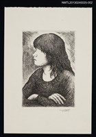 主要名稱：藏書票—女孩側像圖檔，第1張，共1張