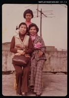 主要名稱：琦君家族照(琦君與表妹及其家人於頂樓合照)2-2圖檔，第2張，共3張