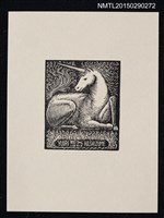 主要名稱：藏書票—一角獸圖檔，第1張，共1張