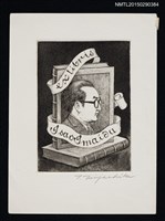 主要名稱：藏書票—男性肖像圖檔，第1張，共1張