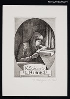 主要名稱：藏書票—閱讀中的少女圖檔，第1張，共1張