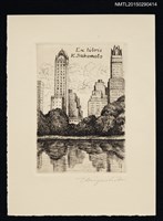 主要名稱：藏書票—CENTRAL PARK（中央公園）圖檔，第1張，共1張