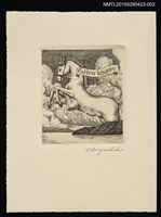 主要名稱：藏書票—白馬女圖檔，第1張，共1張